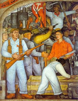Diego Rivera : The Arsenal, Frida Kahlo Distributes Arms